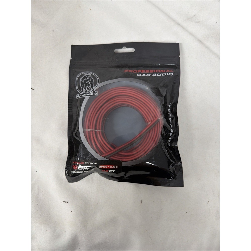 Bullzaudio 16 Ga 25ft Speaker Cable